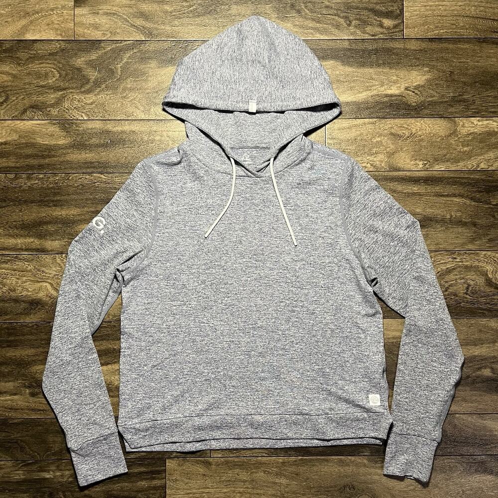 Rhoback Tempo Performance Hoodie Women's S Lavender Heather Stretch TAG Logo EUC